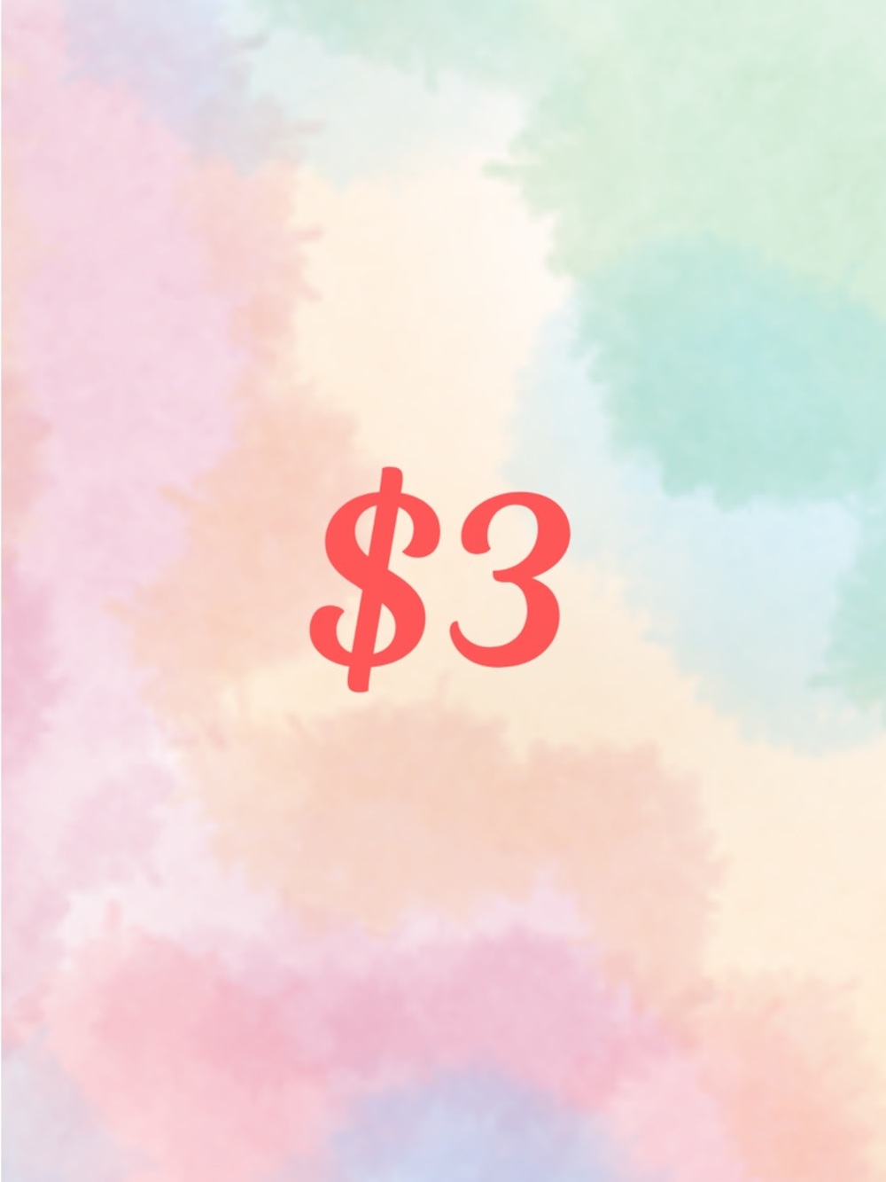 Pastel Watercolor Print with Coral Dollar Graphic